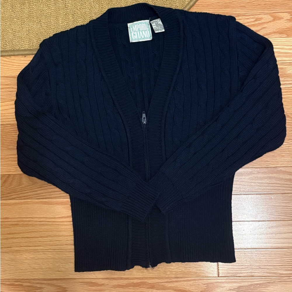 Vintage Wool Blend Gitano Women’s Navy Cardigan